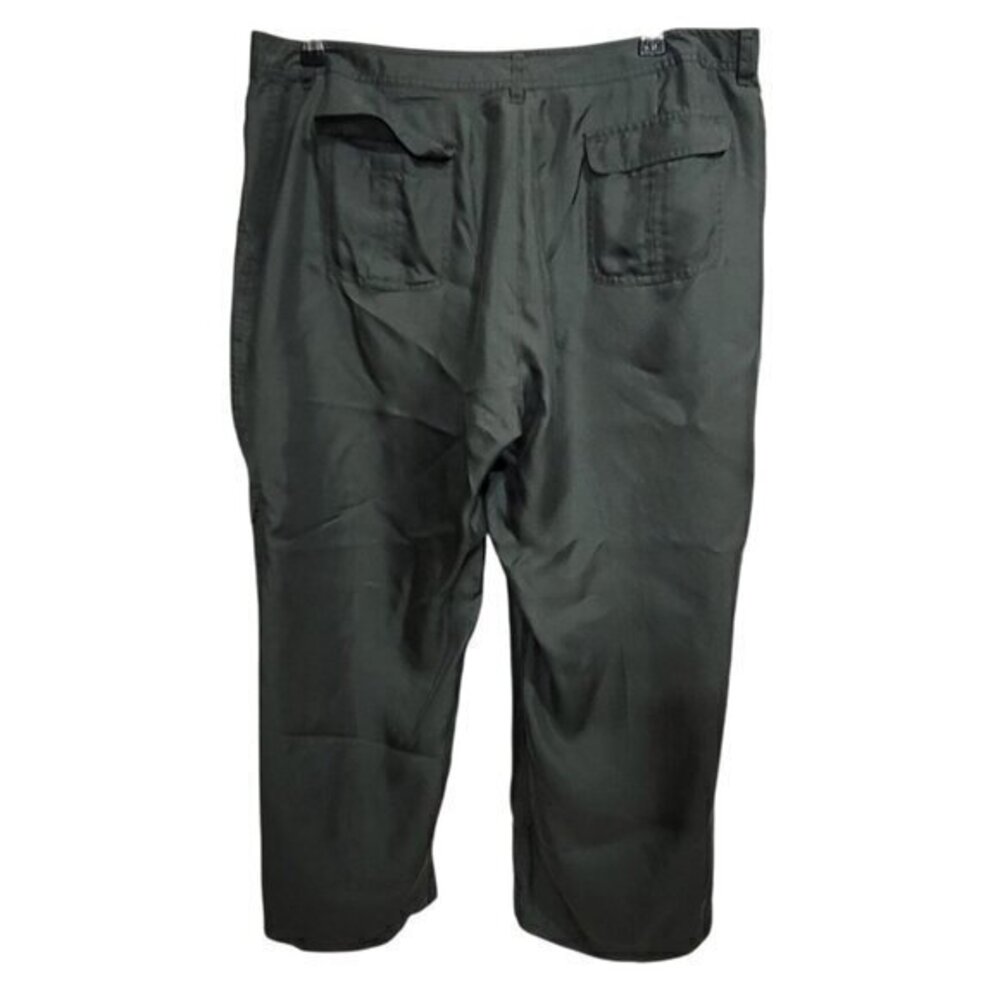 Calvin Klein Silk Pants Green 14 - Picture 4 of 7